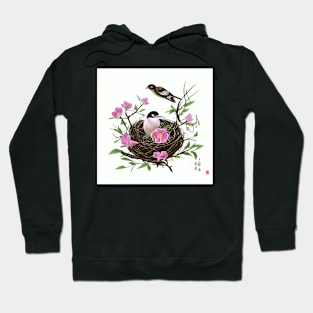 Birds splendor - drawn and colorful Hoodie